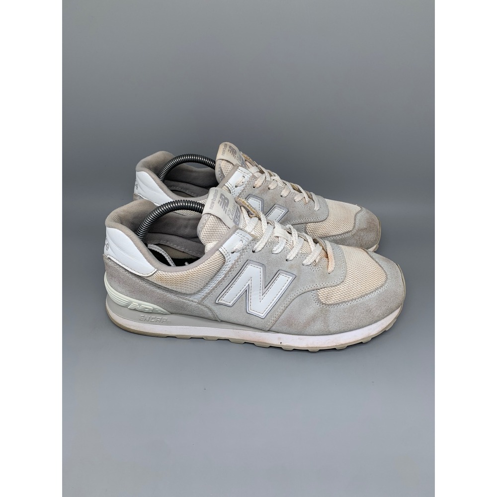 New Balance 574 Classic Gray White Shoes ML574ES2 Men's Sz 10.5